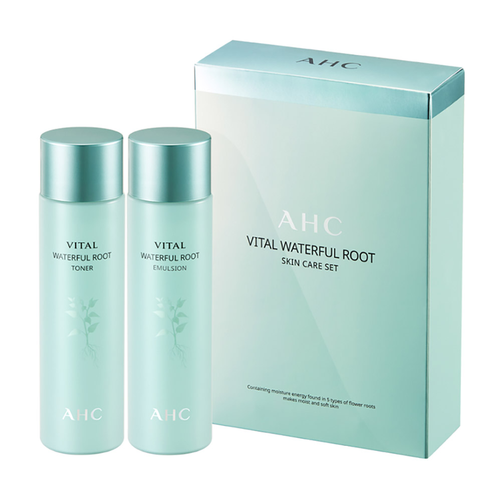 AHC 바이탈 워터풀 루트 스킨케어 2종세트(토너140ml + 에멀젼140ml)