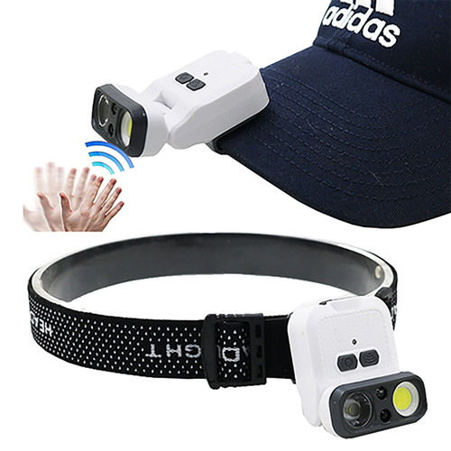 LED COB 충전식 센서동작 모자 캡라이트 헤드랜턴 8008A