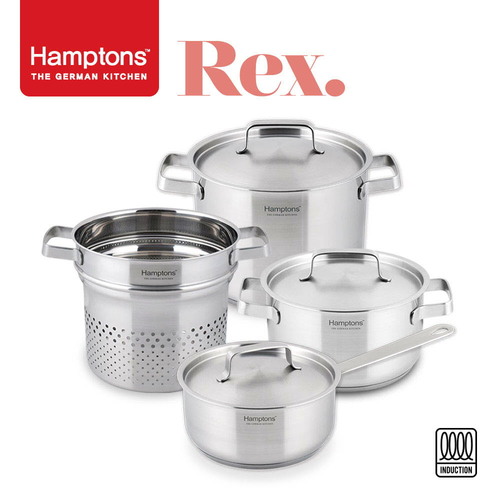 [Hamptons] 독일 햄튼 REX 3중 바닥 인덕션 냄비 3종C 7P