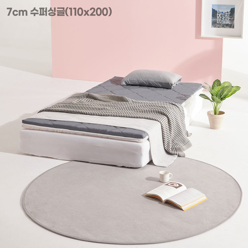 [코튼앤룸] 기절 뉴존 고밀도 토퍼 매트리스 7cm 수퍼싱글(110*200)