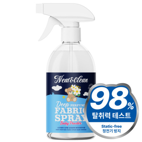 니트앤클린 딥퍼퓸 섬유탈취제 베이비파우더향 500ml(1개입)