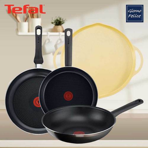 테팔 초코브라우니 티타늄 프라이팬 24cm+멀티팬 28cm+드레스블루 티타늄 프라이팬 28cm+죠르노펠리체 인덕션 멀티 그리들 34cm 옐로 TFC-CB4WDB8IGY