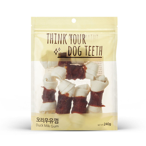 THINK YOUR DOG TEETH 오리 딩고 우유껌 6P