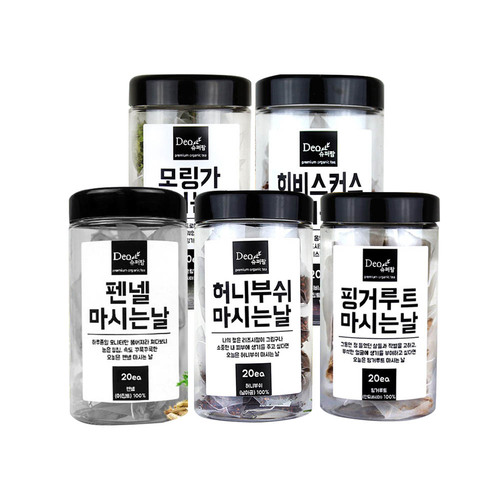 차마시는날 5종 B(히비스커스+모링가+핑거루트+허니부쉬+펜넬차)