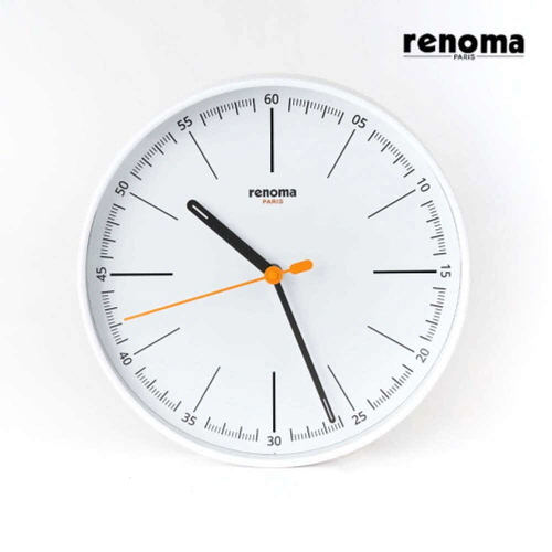 레노마 인테리어 디자인 무소음 벽시계 RNC303 (30cm) 색상 택1