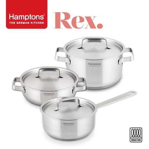 [Hamptons] 독일 햄튼 REX 3중 바닥 인덕션 냄비 3종A 6P