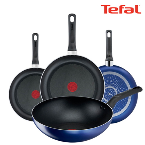 테팔 팬&냄비 PTFE 미드나잇 블루 4종세트 (프라이팬 20cm + 24cm + 26cm + 볶음팬 28cm)