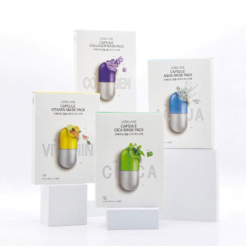 [미백 주름개선 기능성] 면세점입점 [르베라쥬] 캡슐 마스크팩 25ml x 10매 (4종 택1)