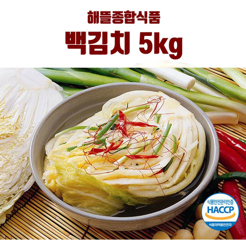 [해뜰종합식품] 백김치 5kg