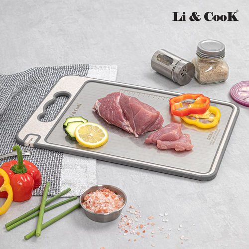 리앤쿡 스텐레스304 더블사이드 컷팅보드 LNC-ST100