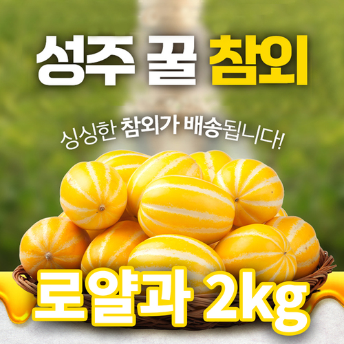 산지직송 명품 성주 꿀참외 고당도 성주참외 로얄과 2kg (6-10과내외)