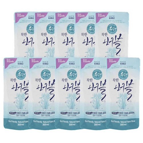 착한버블 친환경 섬유유연제 300ml 10p