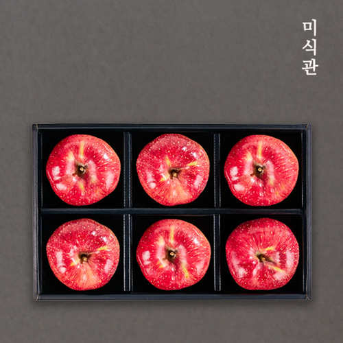 [미식관] 프리미엄 청송사과 선물세트 3호(특대과 2.4kg/6과,개당400g)