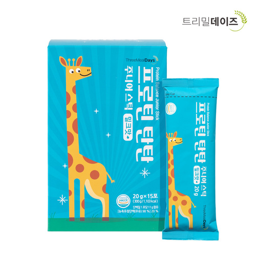 [4월기간한정특가] 트리밀데이즈 프로틴 탄탄 주니어스틱 밀크맛 20mg x 15포 1박스