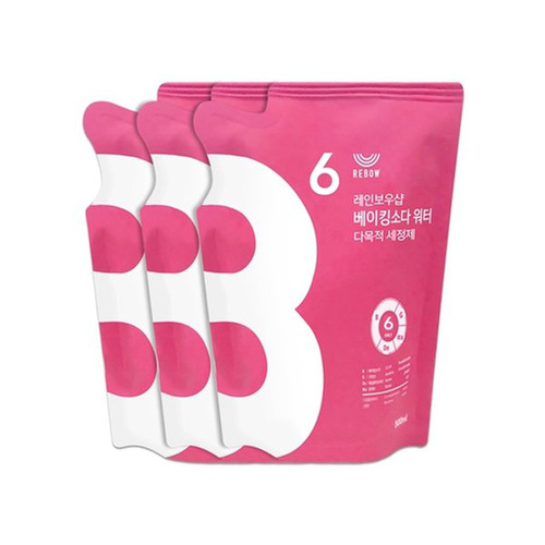 [레인보우샵]다목적세정제 베이킹소다 워터 500ml 리필x3