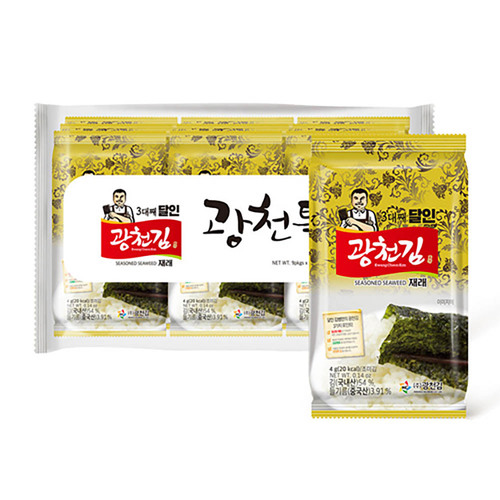 [자연의향기]특가 3대째달인광천재래김(도시락 72봉)