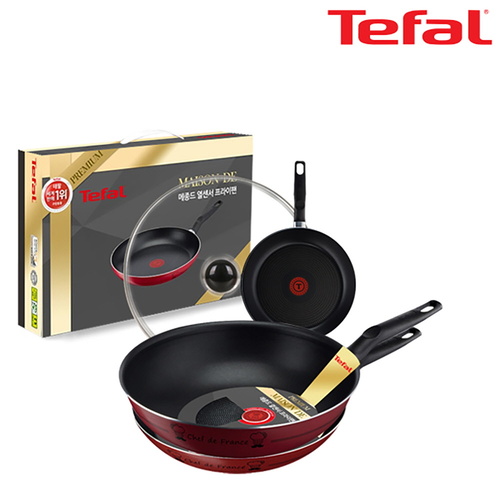 테팔 메종드 열센서 프리미엄 프라이팬 20cm+26cm+멀티팬 28cm+유리뚜껑 CT1-MFP2026W28G