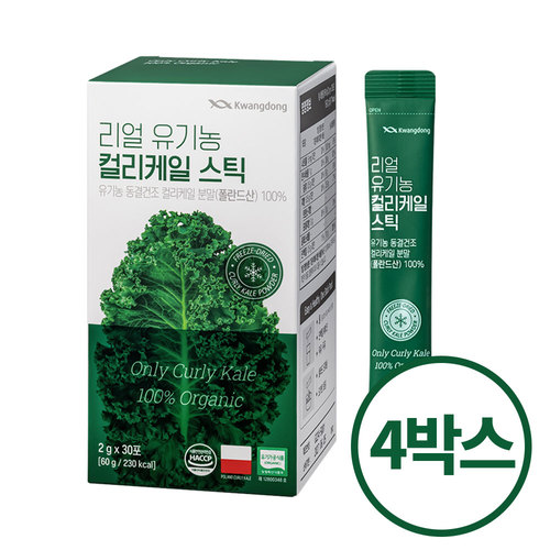 리얼 유기농 컬리케일 스틱 (2g*30포) 4box 2gx120포