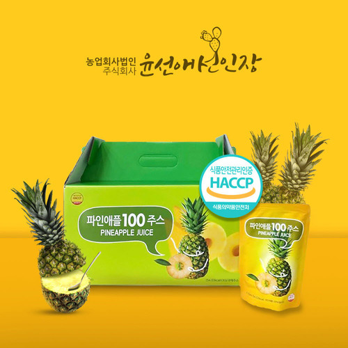 윤선애선인장 파인애플즙 100% 착즙 파인애플주스 110ml x 20포