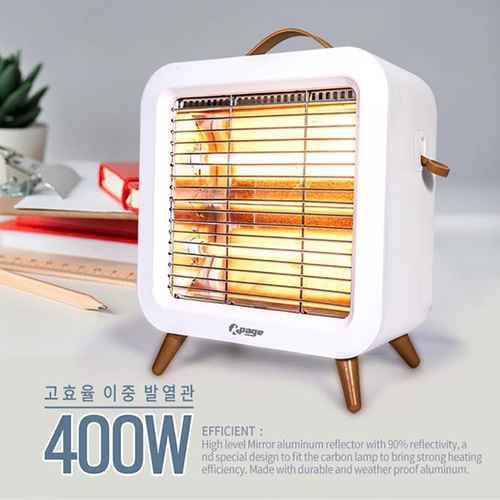 케이페이지 레트로 탁상용 전기히터 KEH-4900KP