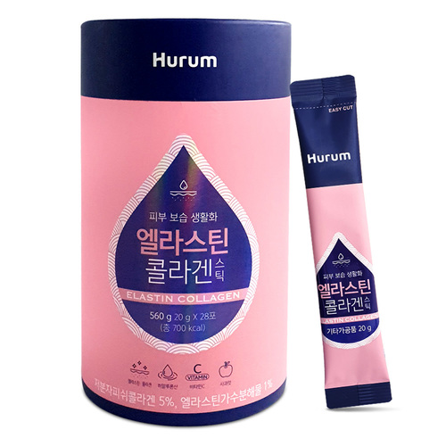 휴럼 엘라스틴 저분자콜라겐스틱 20gx28포4주분 저분자피쉬콜라겐 히알루론산 비타민C