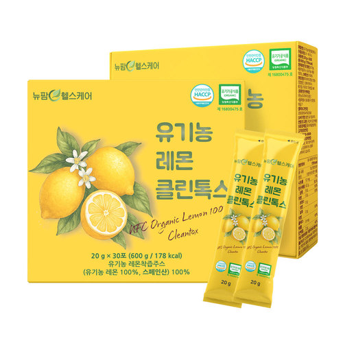 뉴팜헬스케어 유기농 레몬즙 클린톡스 20g x 30포
