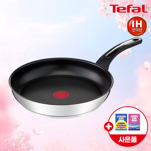 ★봄봄선물페스타★ [테팔] 프리미엄 티타늄3X코팅 IH 써모퓨전 스텐 프라이팬 30cm+(증정) 셀룰로오스 코팅팬 전용 스펀지(수세미) 2P
