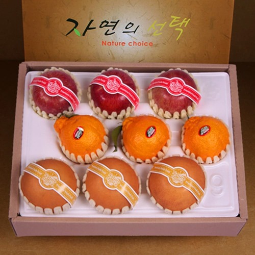 [내츄럴초이스] 명품3종혼합세트(3.6kg, 배3+사과3+한라봉3)