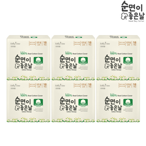 샐리의 법칙 순면이좋은날 롱팬티라이너18p 6팩