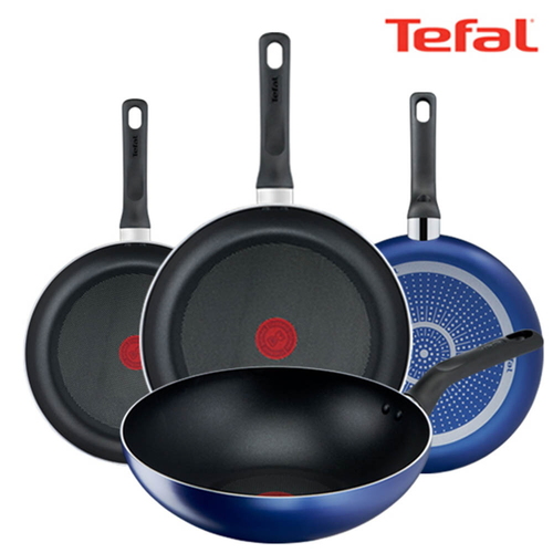 테팔 팬&냄비 PTFE 미드나잇 블루 4종세트 (프라이팬 24cm + 26cm + 28cm + 볶음팬 28cm)