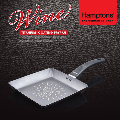 [Hamptons]독일 햄튼 와인 티타늄 인덕션 사각팬 22cm HTW-22S