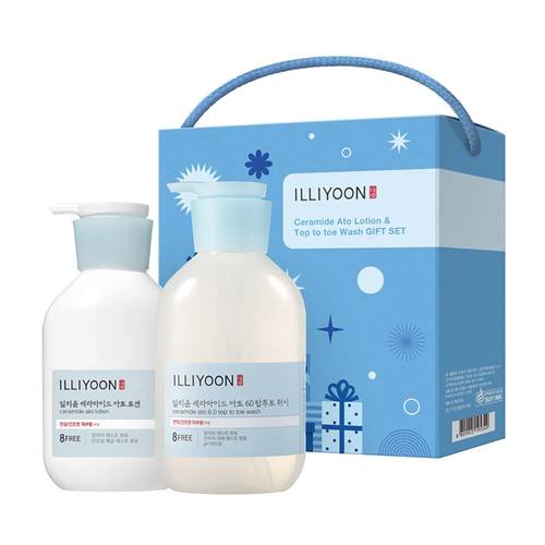 일리윤 세라마이드 아토 워시&로션 2종세트(탑투토워시 500ml + 아토 로션 350ml)