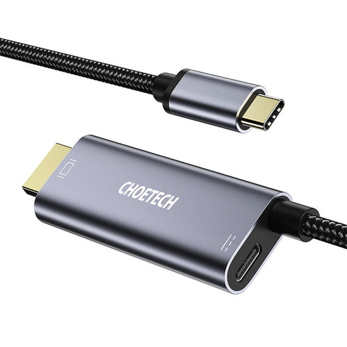 choetech C타입 to HDMI + PD 케이블 (1.8m) XCH-M180-GY-V1