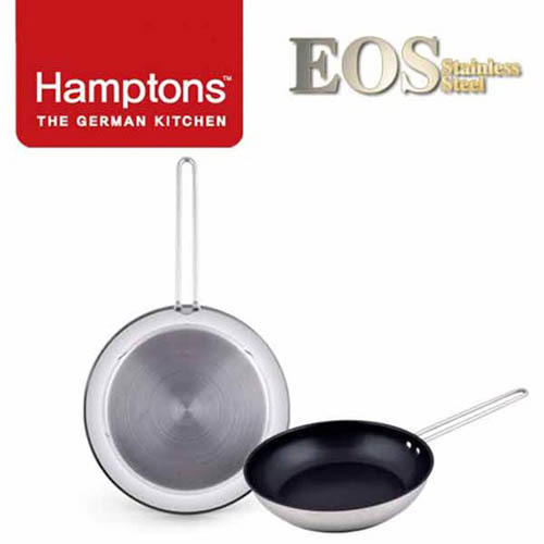 [Hamptons]독일 햄튼 EOS 스텐 인덕션 겸용 후라이팬 2종-(원형팬 22cm+26cm)