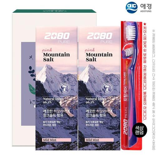 애경 2080히말라야핑크솔트치약100g2P 2080토탈케어칫솔(3종)