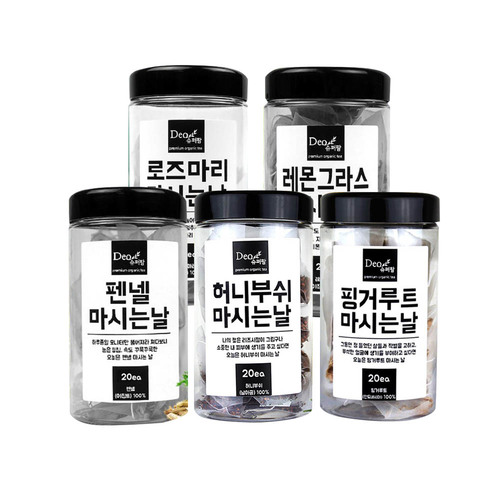 차마시는날 5종 C(핑거루트+허니부쉬+펜넬차+로즈마리+레몬그라스)