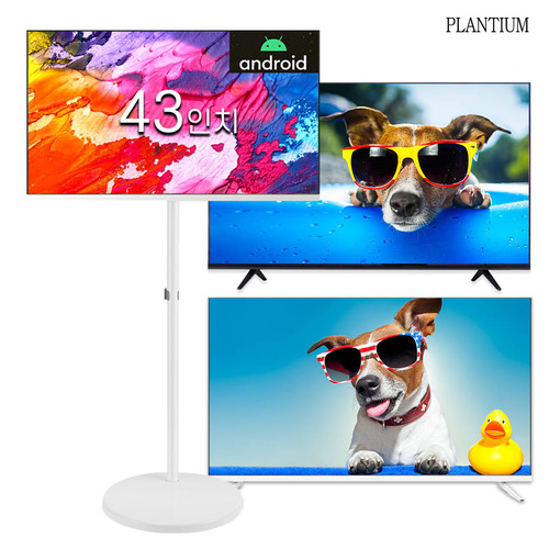 플랜티엄 스마트 43인치 109cm FHD TV 삼텐바이미 삼텐바이미 중소바이미 이동식 거치대 스탠드 벽걸이 룸앤티비/ 택배(벽걸이)_블랙/ 화이트 GOOGLE 43 FHD