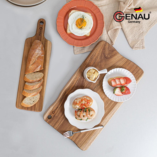 제너 티크나무 원목 플레이팅도마 + 사각도마