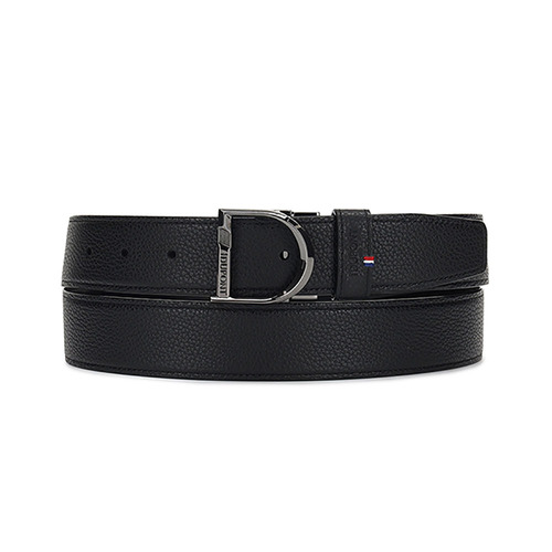 ST듀퐁 뉴 벨트 D로고 버클 루테늄 35mm 블랙그레인/블랙스무스 _ CJ9351200