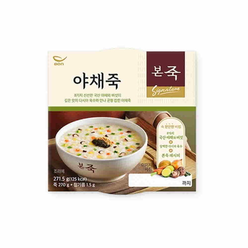 본죽 간편조리 냉장 야채죽 270g