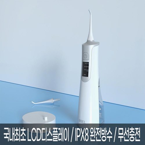 로엘 덴티픽2 IPX8 완전방수 무선충전 대용량 물통 대용량 배터리 맥동수압 치아세정기