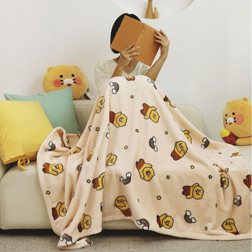 카카오프렌즈 극세사 담요 레인보우춘식