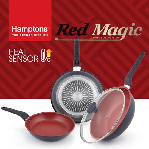 [Hamptons] 독일 햄튼 레드매직 인덕션 후라이팬 4종(24F+28F+28W+28G) HTR-4F8F8W8G