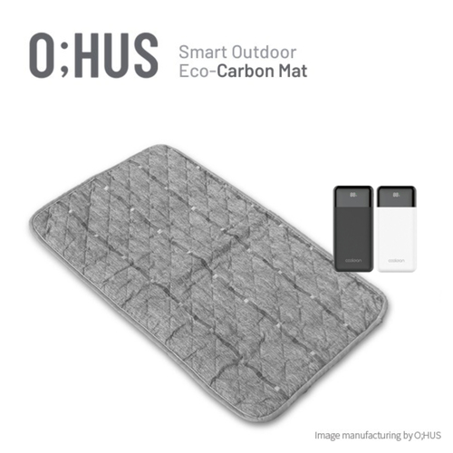 오후스 스마트 아웃도어 겸용 1인용 카본 전기매트+20,000mAh 초대용량 파워뱅크 세트 OHS-CM-005