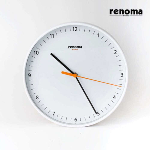 레노마 인테리어 디자인 무소음 벽시계 RNC302 (30cm) 색상 택1