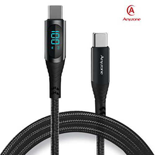 애니존 100W 초고속충전 패브릭 LCD 케이블 2.0M CTC ANY-LC20M-CTC