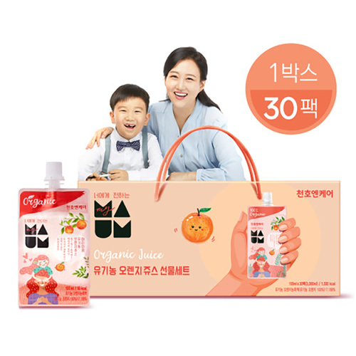 천호엔케어 마이마음 어린이 유기농 오렌지주스 선물세트 100ml*30팩