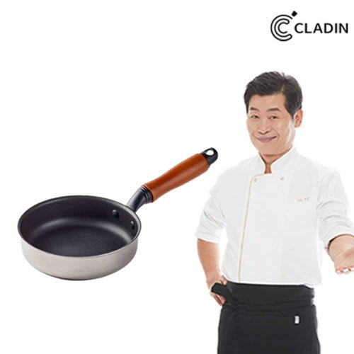 클래딘 이연복쉐프 스테인리스 통2중 원형 에그팬 14cm