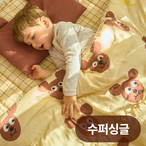 무무슈 모달 브라운베어 아기 차렵이불 수퍼 싱글