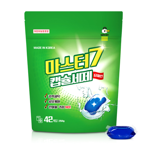 [마스터7] 캡슐세탁세제 딥클린 42개입 (일반.드럼 겸용)